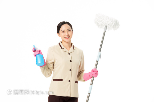 家政服務女性清潔玻璃形象